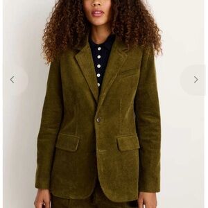 Alex Mill Dark Olive Amelie Corduroy Blazer XL
